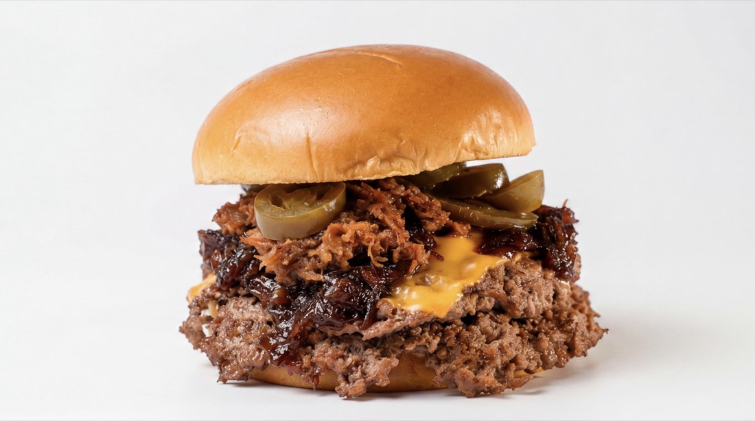 Brisket Stack Burger from the Smash Burgers menu at Smash Republic Kitchen