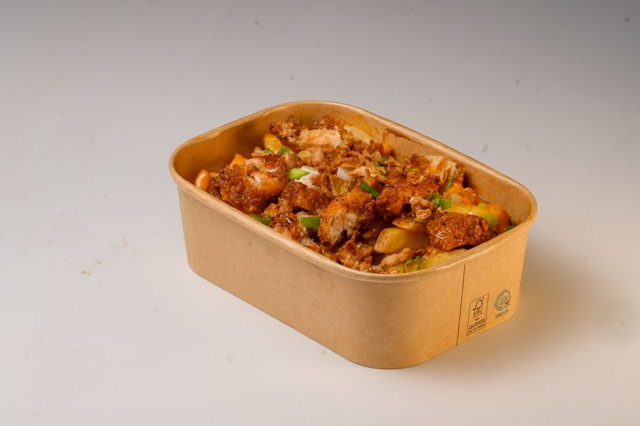 Hot Honey Chicken Loaded Fries at Smash Republic Kitchen